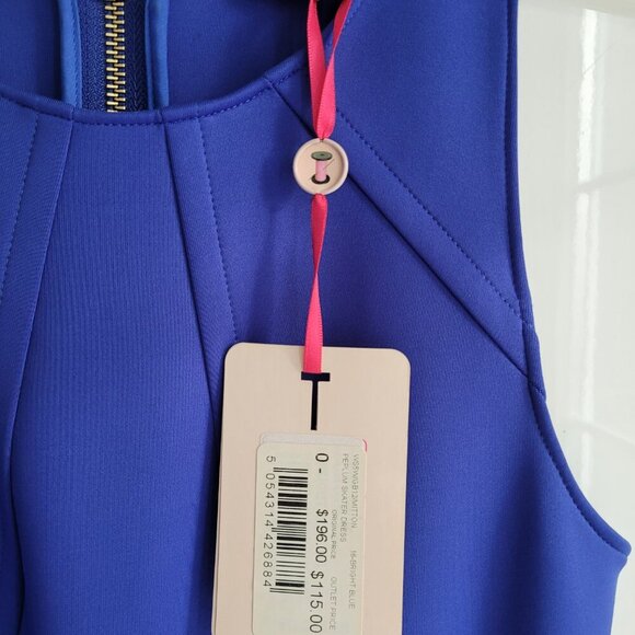 NWT Ted Baker Dress Skater Dress Marine Blue Size 0 - Picture 9 of 11